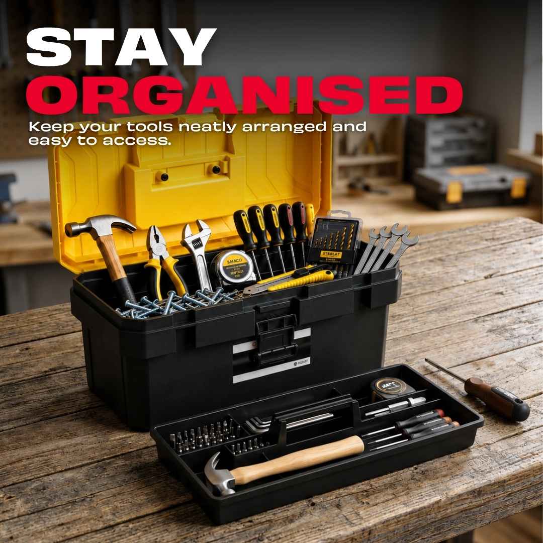 14" Heavy Duty Tool Box – Lightweight, Lockable & Portable - Image 2