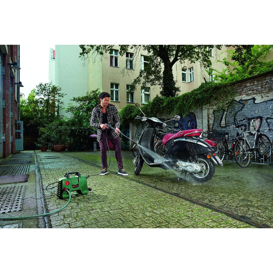 Bosch EasyAquatak 110 Bar Pressure Washer | 1300W Powerful Motor | 330 L/H Water Flow | Compact & Portable | Premium Accessories Included - Image 7