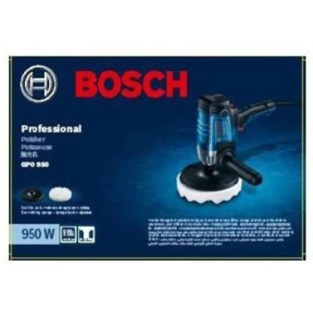 Bosch GPO 950 Professional Heavy-Duty Electric Car Polishing Machine | 950-watt Power | 2100RPM Speed | 180MM Diameter | Variable Speed Modes - Image 5