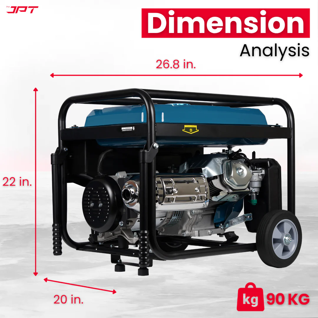 DAYURI Heavy-Duty 5.5Kw Portable Petrol Generator | Single Phase 4-Stroke Engine | Push-Button & Recoil Start | 220V/50Hz AC + 12V DC | 25L Fuel Tank | Ideal for Home, Business & Outdoor - Image 5