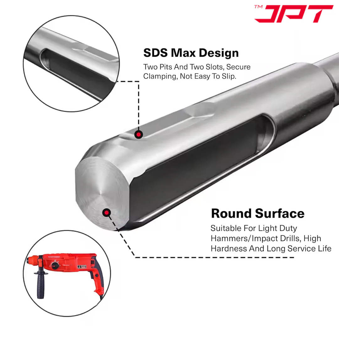 JPT 1/2-Inch SDS Plus Impact Socket Adapter | Quick Change Hex Extension Adapter | Hammer Drill Connector for Impact Wrenches & Rotary Hammers - Image 6