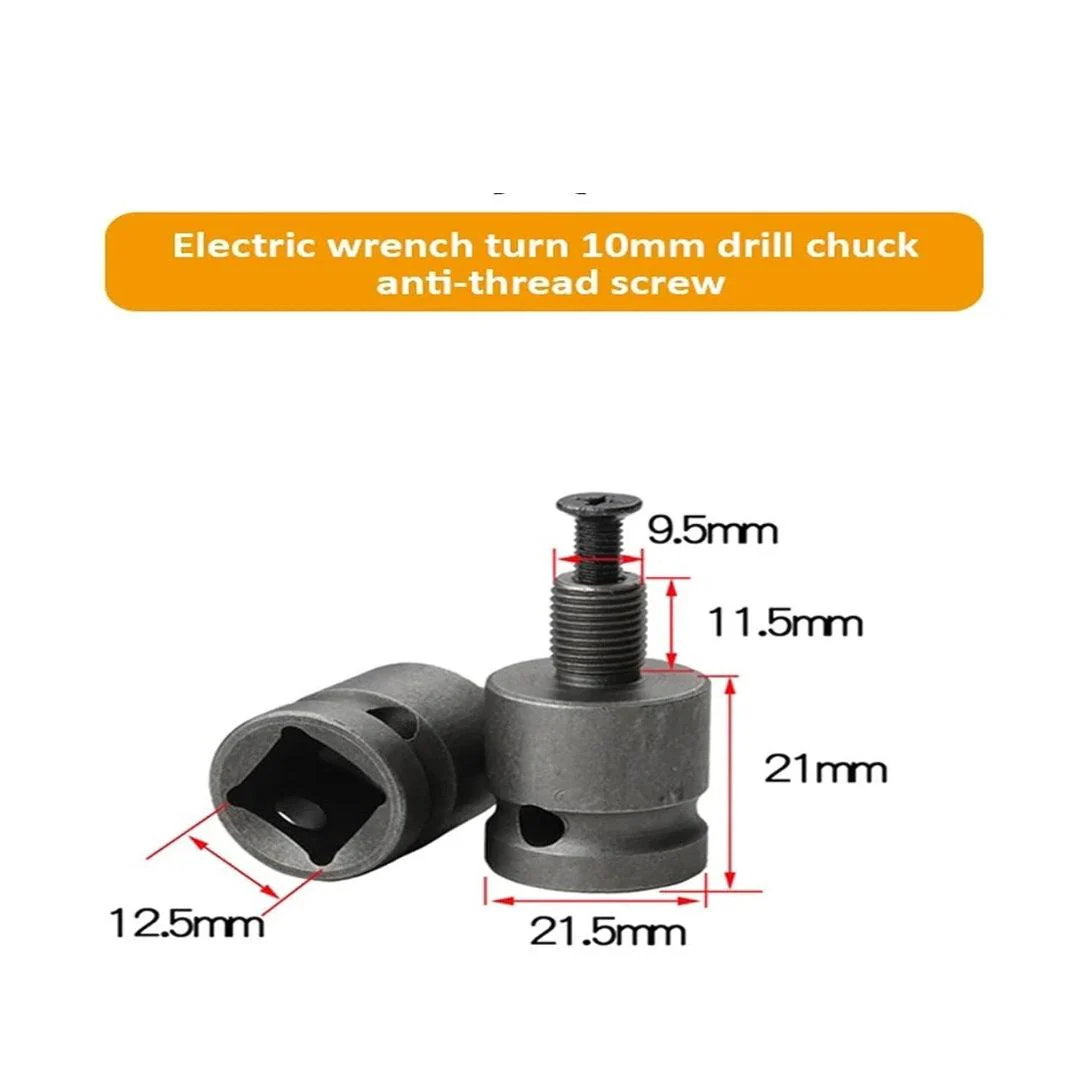 JPT 1/2 Inch Square Drive To 20UNF Drill Chuck Socket Adapter Impact Wrench Chuck Converter To Electric Drill | Chucks Adaptor Conversion For Impact And Ratchet Wrench - Image 4