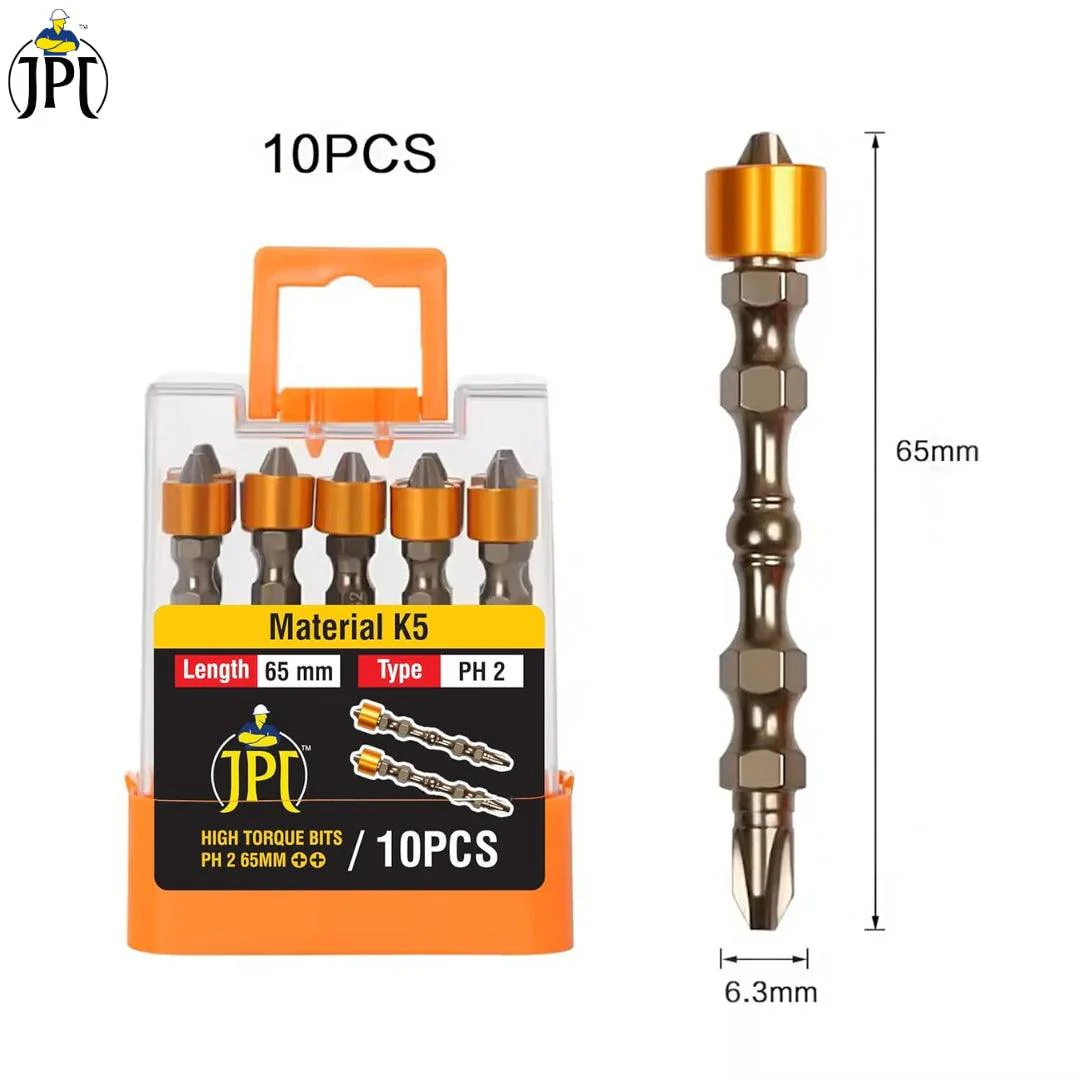 JPT 10-Piece PH2 Double End Screwdriver Bit Set | 65MM Long Super Magnetic Screwdriver Bits - Image 4