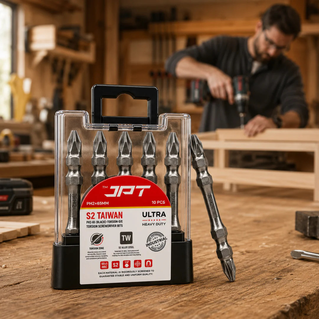 JPT 10-Pieces Ultra Heavy Duty Magnetic Screwdriver Bit Set | S2 High Torque Alloy Steel | PH2 Power Drill Double End - Image 7