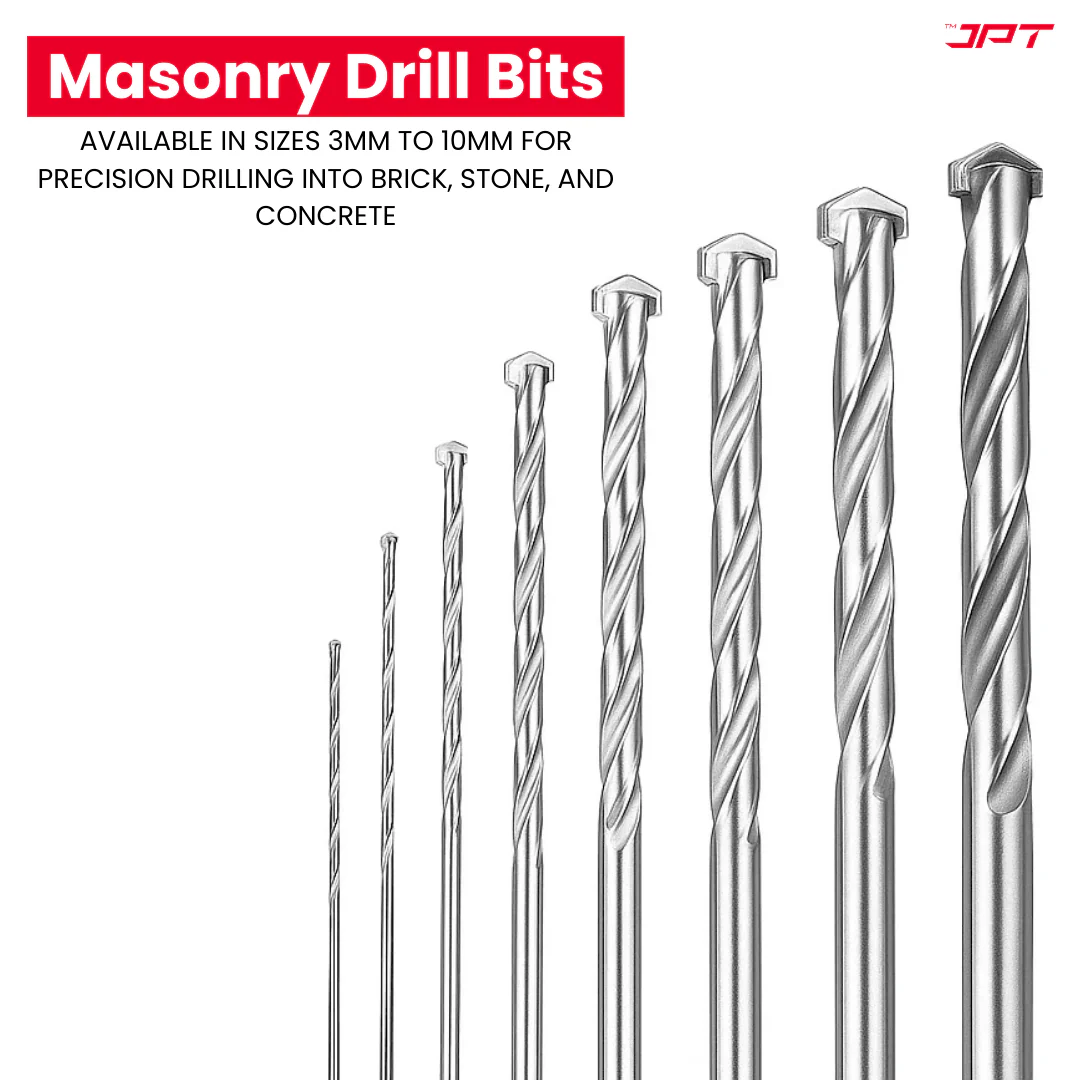 JPT Heavy-Duty Electric Drill Machine | 10MM Chuck | 500W Motor | 3000RPM Speed | 12-Speed Selection | Forward & Reverse | Auto-Lock Button | 4 Wood & 8 Masonry Drill Bits Included - Image 8