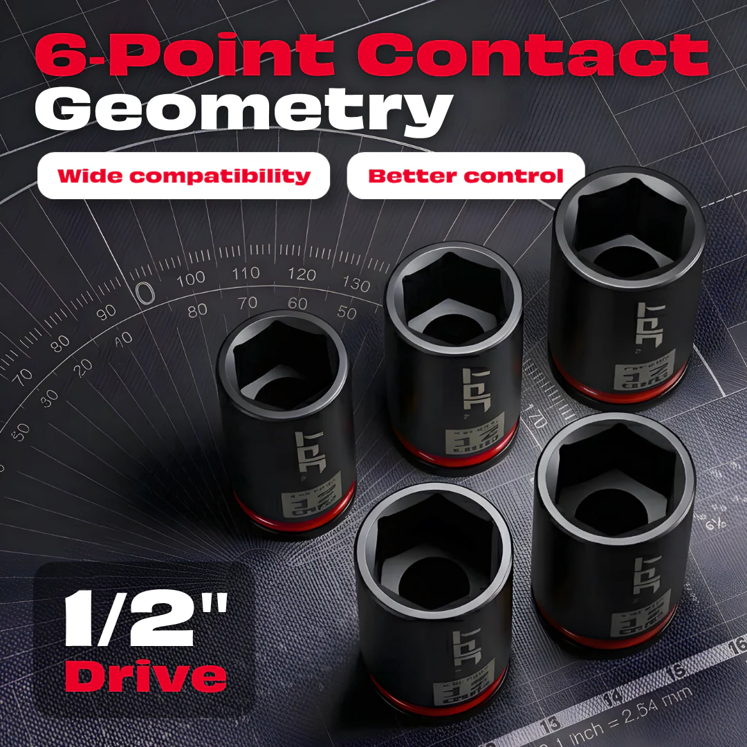 JPT Ultra Heavy Duty CR-MO Deep Impact Socket Set (10–24mm) 1/2” Drive - Image 4