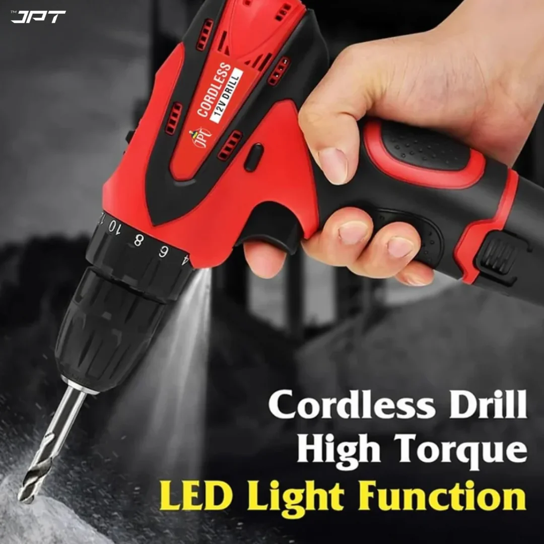 JPT 12v Cordless Drill Machine | 24N.M. Torque | 1350RPM Speed | 18+1 Setting | 10MM Chuck | 1500mAh Battery | Dual Speed Modes | 6-Months Warranty - Image 5
