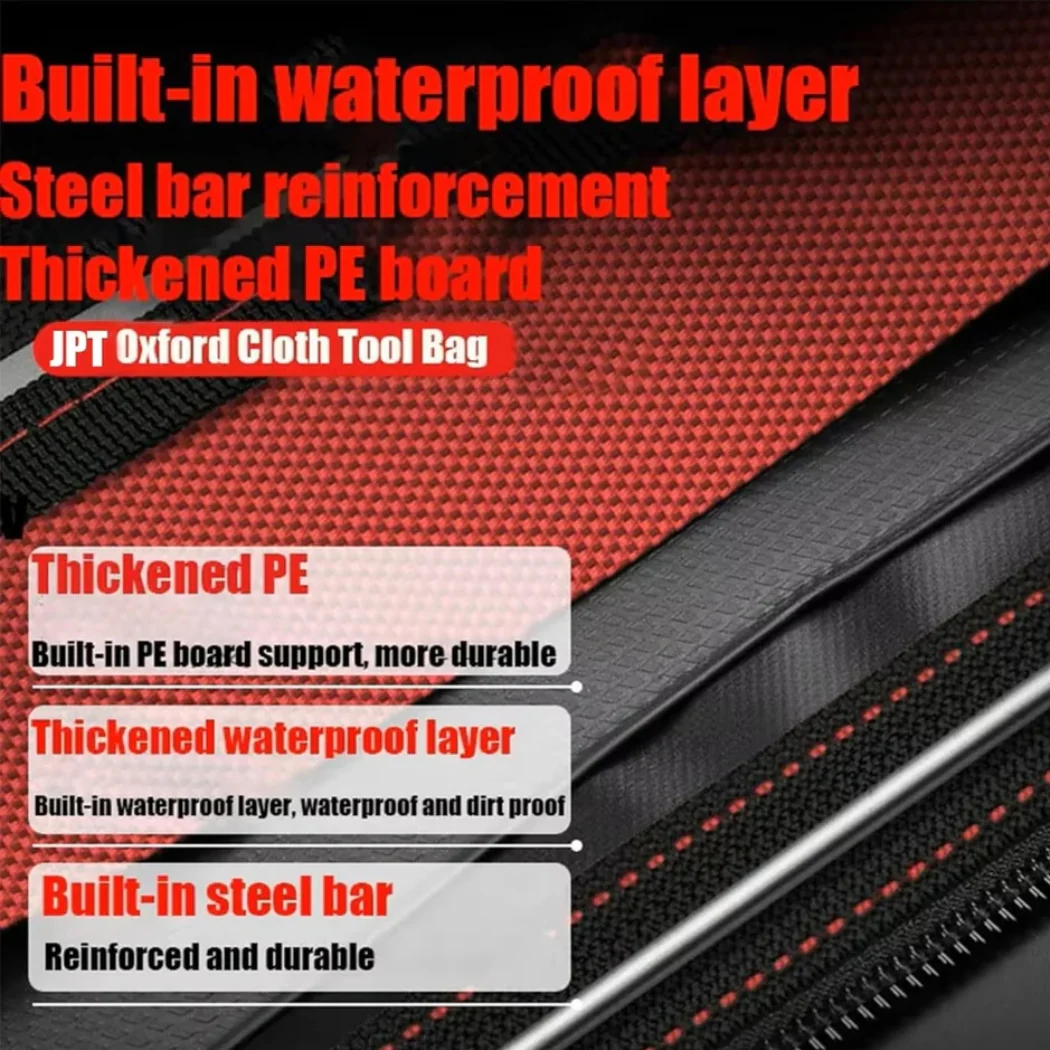JPT 13-Inch Heavy-Duty Tool Bag | Oxford Cloth and Fine Stitching Build | Portable Made-In India Tool Bag for Electrician, Technician, Mechanics, Carpenter, and More - Image 4