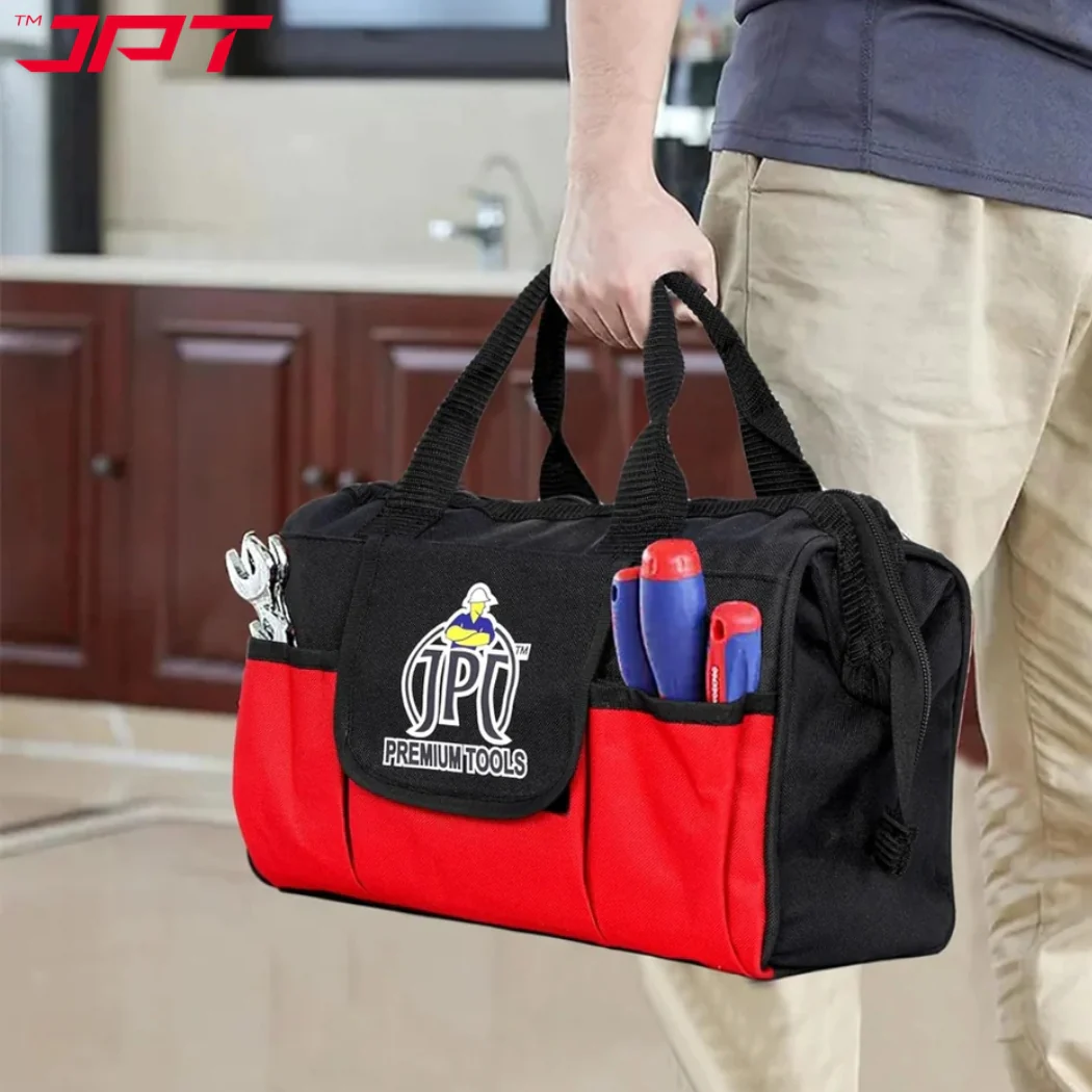JPT 13-Inch Heavy-Duty Tool Bag | Oxford Cloth and Fine Stitching Build | Portable Made-In India Tool Bag for Electrician, Technician, Mechanics, Carpenter, and More - Image 7