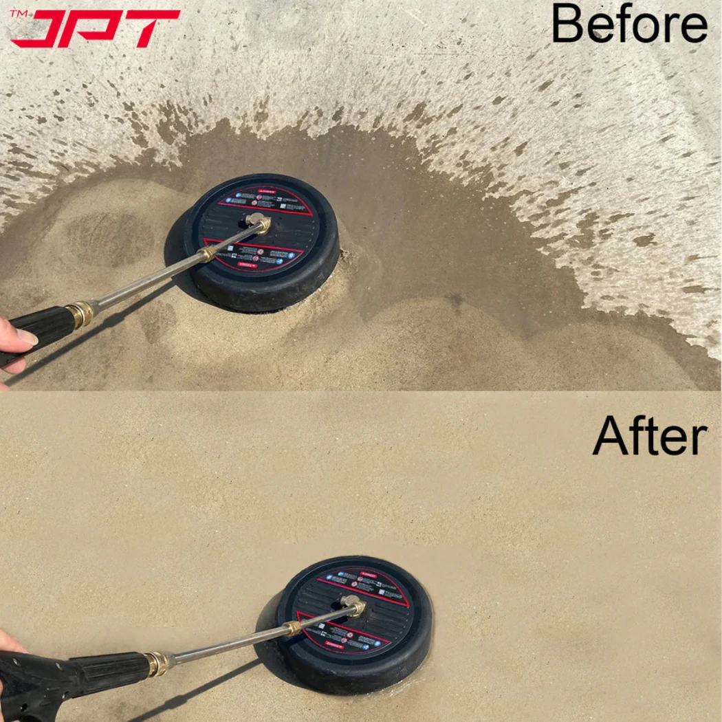 JPT 15-Inch Pressure Washer Surface Cleaner with 2 Extension Wands 1/4" Quick-Connect Plug, Floor Cleaner Lance for Driveways, Sidewalks, Patios, and Decks - Image 10