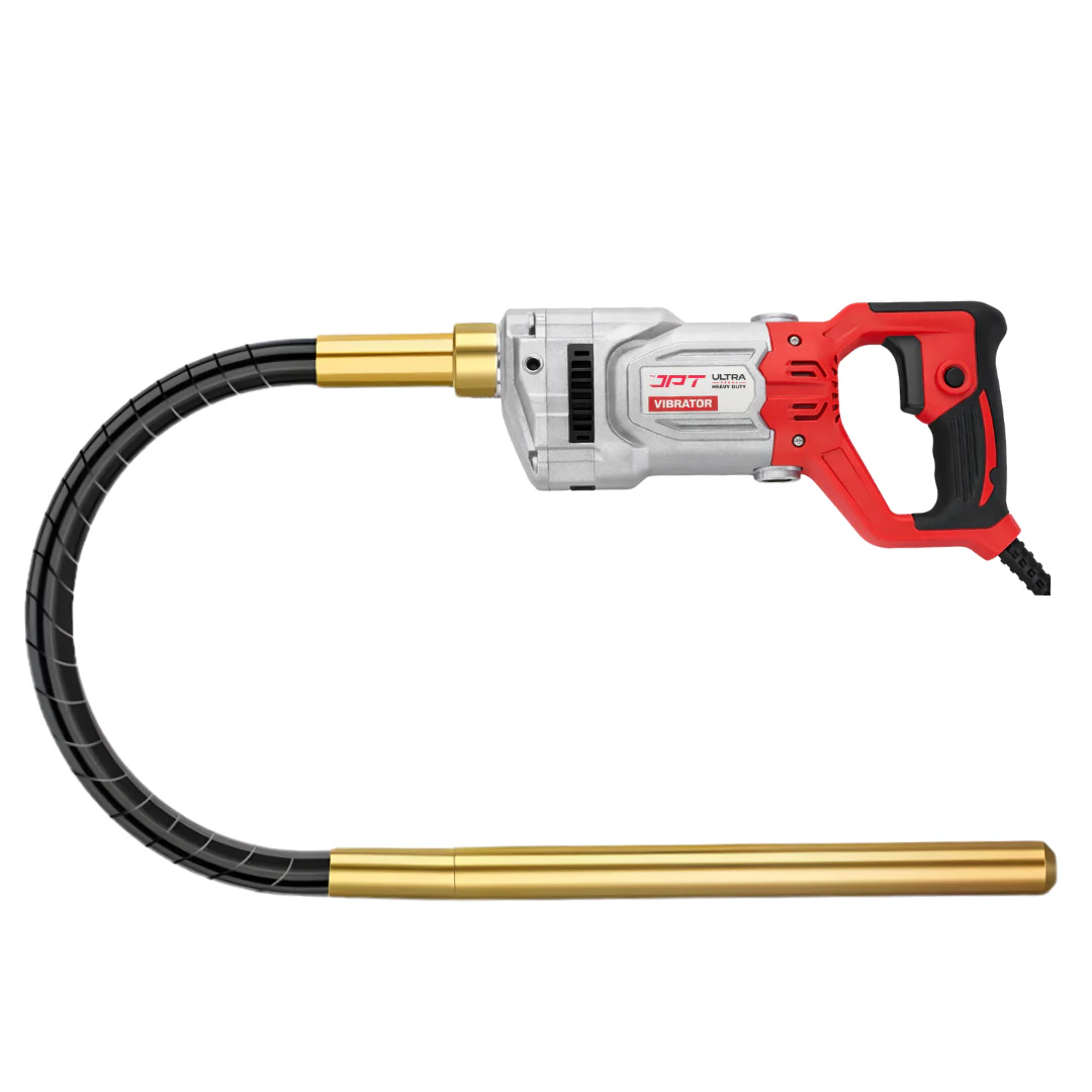 JPT Ultra Heavy-Duty 1500W Electric Concrete Vibrator Machine | 4200 RPM High Speed | Copper Winding Motor | 35MM Mount | Flexible Shaft Needle Vibrator for RCC Slab, Column & Footing Compaction | 3MTR Needle Included