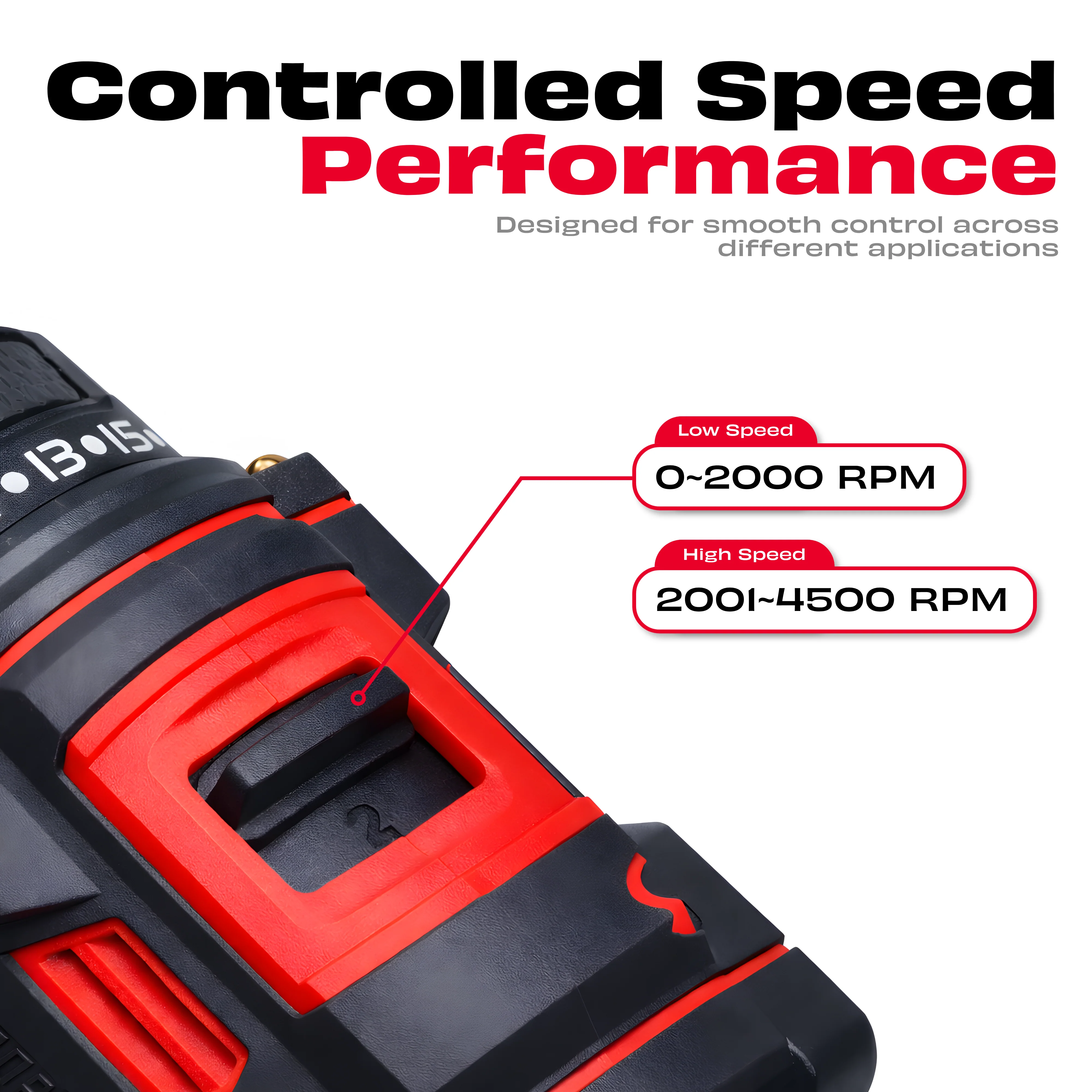 JPT 18-volt Pro Series Cordless Impact Driver | 160N.M Torque | 0-4500RPM Speed | 1/4-Inch Hex Shank | 3-Speed Variable | Brushless Motor | 6-Months Warranty - Image 3