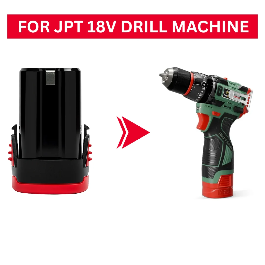 JPT Heavy-Duty 18v Lithium-Ion 1500mAh Battery for 18V Green Drill Machine - Image 2
