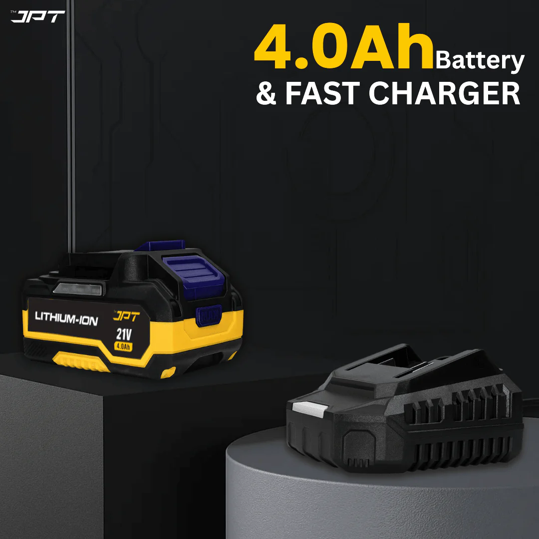 JPT 21v Cordless Impact Wrench | Brushless Motor | 550N.M Torque | 2300RPM Speed | 4000mah Li-Ion Battery | Bright LED | Forward/Reverse Mode | for Automotive, Industrial, Construction, ETC - Image 8