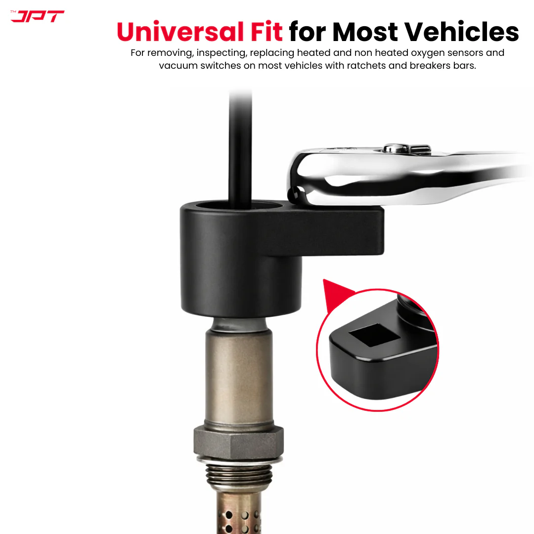 JPT 3-Piece Professional Oxygen Sensor Socket Tool Set 22mm – Offset & Slotted O2 Sensor Socket for Tight Engine Spaces | Heavy Duty Car Oxygen Sensor Removal Tool for Garage & Workshop Use - Image 7