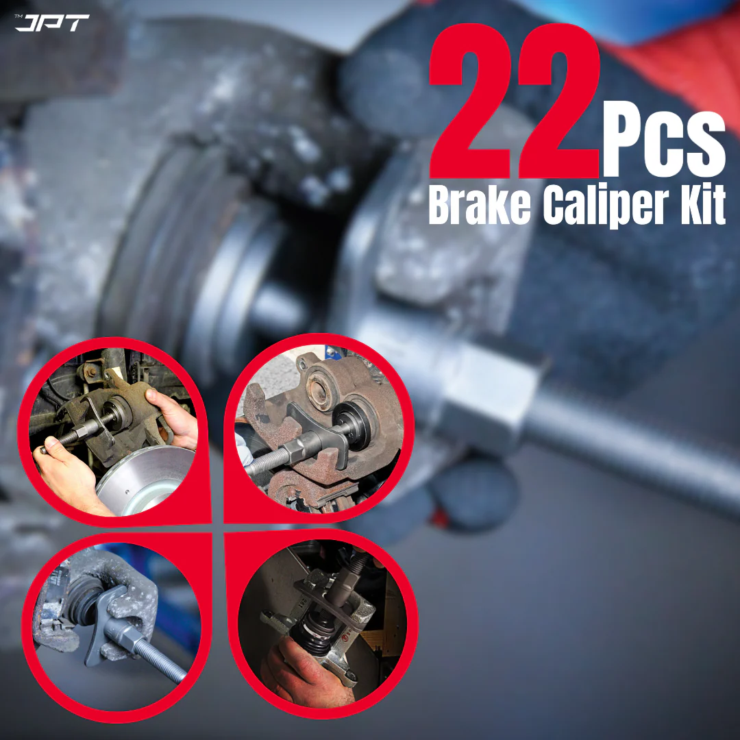 JPT 22pcs Heavy-Duty Universal Brake Caliper Piston Rewind Kit | Disc Brake Caliper Wind-Back Tool Set for Car & SUV Brake Pad Replacement & Maintenance - Image 8