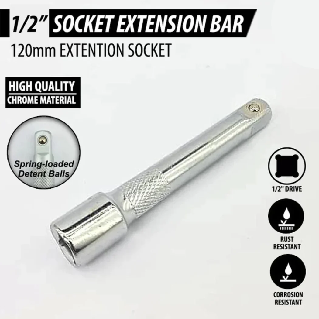 JPT 3-Piece 1/2-Inch Square Drive Socket Wrench Extension Bar Set for Narrow and Deep Spaces - Image 5