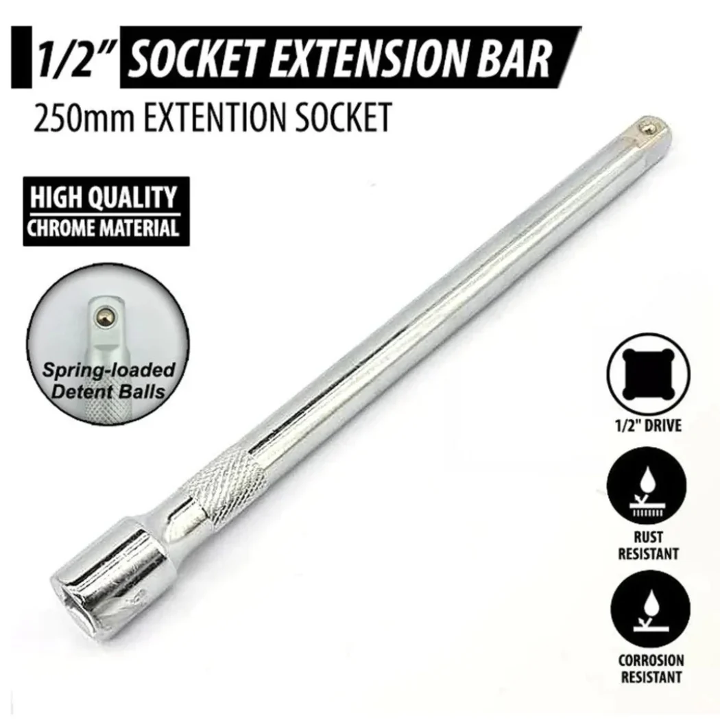 JPT 3-Piece 1/2-Inch Square Drive Socket Wrench Extension Bar Set for Narrow and Deep Spaces - Image 6