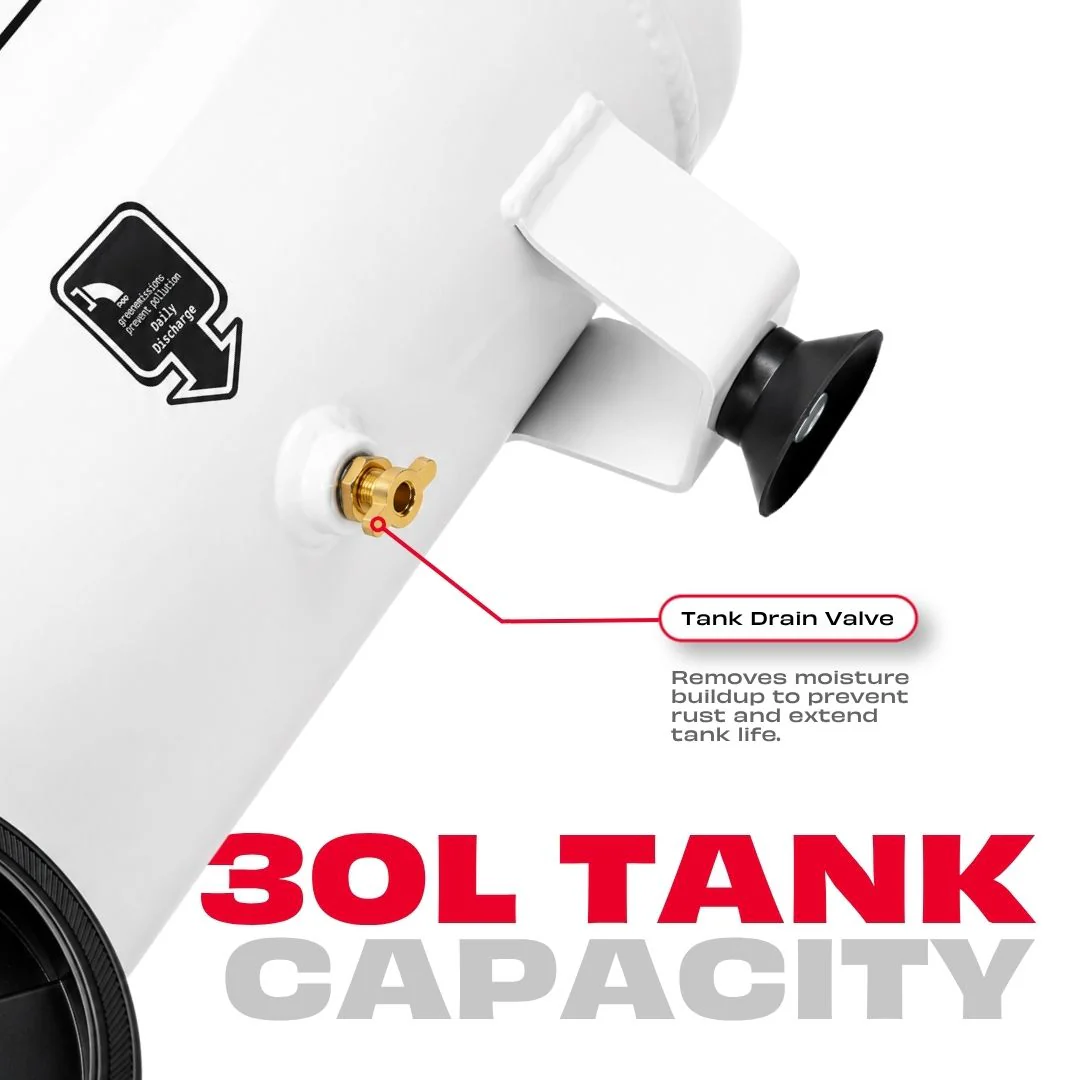 JPT 30L Oil Free Air Compressor | 1500W Portable Machine with Auto Cut-Off | Maintenance Free Heavy Duty Unit for Painting, Nailing, Garages & Pneumatic Applications - Image 4