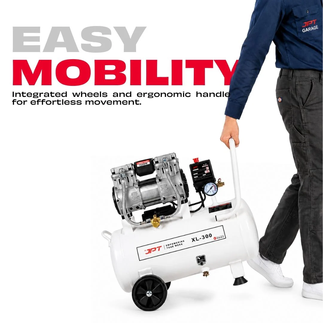 JPT 30L Oil Free Air Compressor | 1500W Portable Machine with Auto Cut-Off | Maintenance Free Heavy Duty Unit for Painting, Nailing, Garages & Pneumatic Applications - Image 5