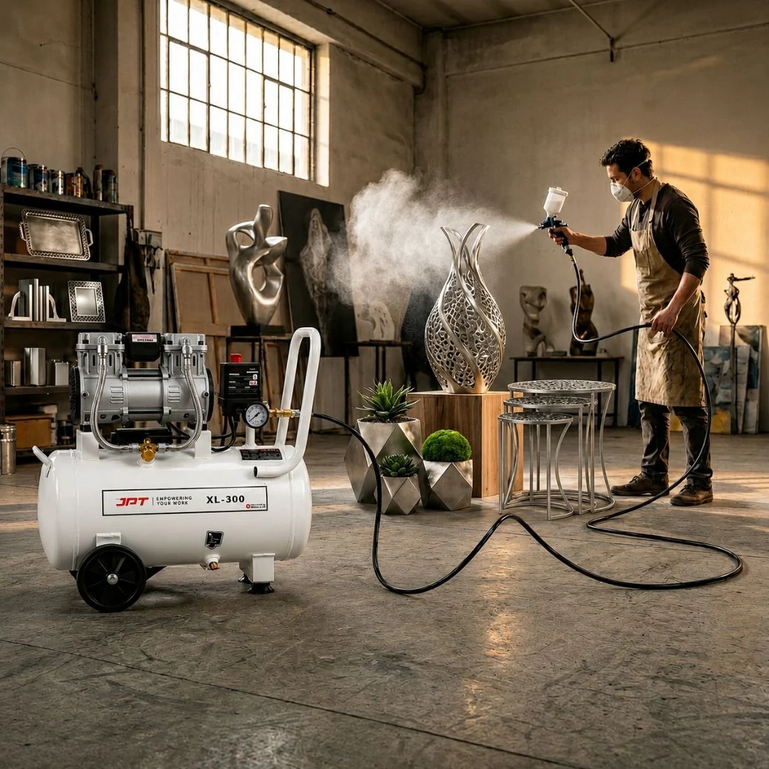 JPT 30L Oil Free Air Compressor | 1500W Portable Machine with Auto Cut-Off | Maintenance Free Heavy Duty Unit for Painting, Nailing, Garages & Pneumatic Applications - Image 7
