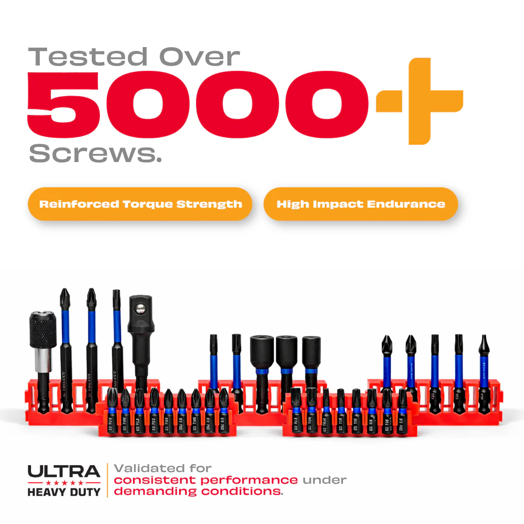 JPT 31-Piece Impact Driver Bit Set | S2 Taiwan Steel Impact Rated Bits with Phillips, Torx, Hex & Nut Driver | Includes Bit Holder & Socket Adapter | For Drill & Impact Driver | Ultra Heavy Duty - Image 6