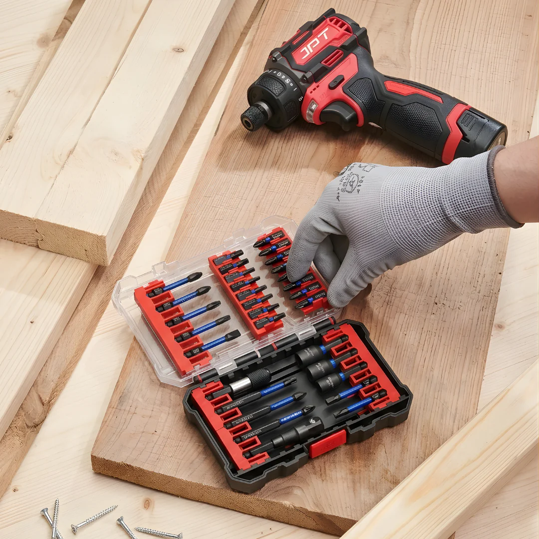 JPT 31-Piece Impact Driver Bit Set | S2 Taiwan Steel Impact Rated Bits with Phillips, Torx, Hex & Nut Driver | Includes Bit Holder & Socket Adapter | For Drill & Impact Driver | Ultra Heavy Duty - Image 7