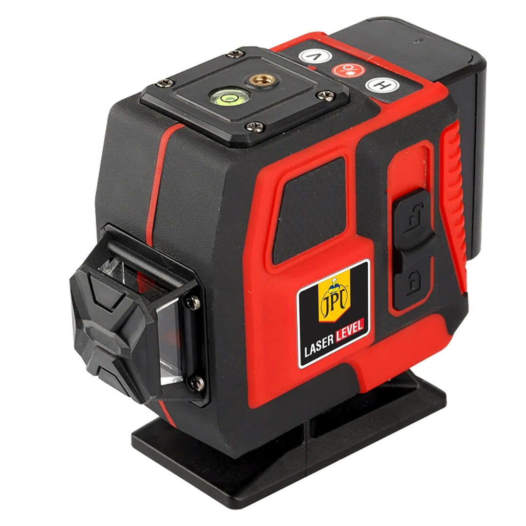 JPT 360° 3D Self-Leveling Laser Level with Mini Tripod – High-Precision Cross Line Tool for Construction, Renovation, and Floor Tiling with Two 1500mAh Batteries, Fast Charger and Durable Case - Image 2