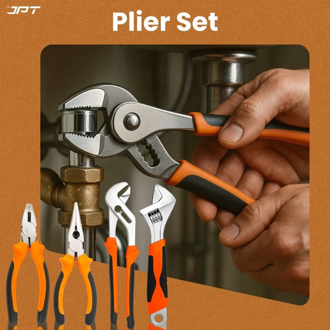 JPT 37-Piece Heavy-Duty Home Repair Hand Tool Kit | All-in-One Tool Set with Screwdrivers, Pliers, Drill Bits, Allen Keys, Claw Hammer, Taps & More | Ideal for DIY, Furniture Assembly & Electrical Work - Image 4
