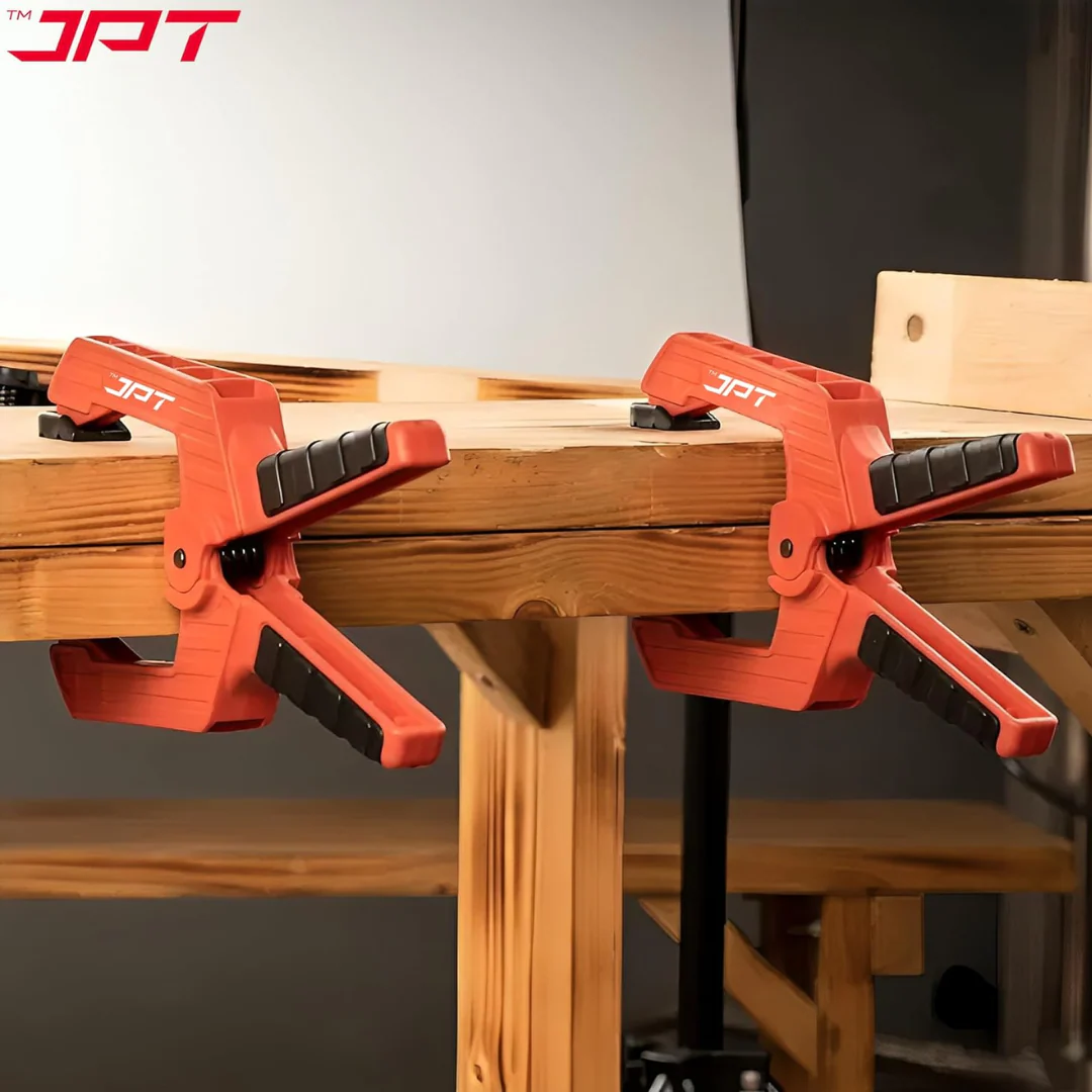 JPT 4 Inch Ultra Heavy-Duty Spring Clamp 106mm Wide Jaw | Reinforced Body with Hardened Steel Spring | 45° Rotating Pads | Strong Grip Woodworking & Carpentry Clamp for Workshop & DIY Use - Image 5