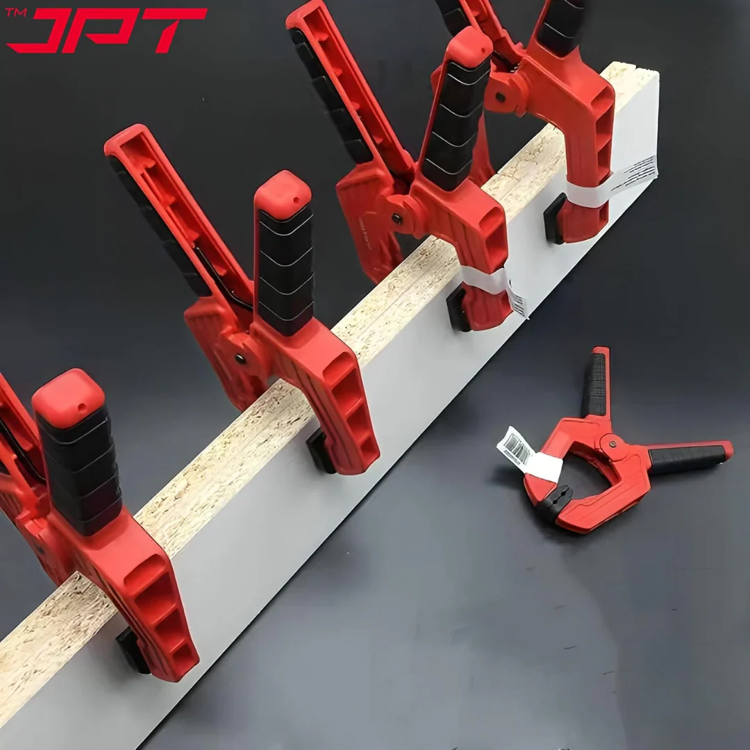 JPT 4 Inch Ultra Heavy-Duty Spring Clamp 106mm Wide Jaw | Reinforced Body with Hardened Steel Spring | 45° Rotating Pads | Strong Grip Woodworking & Carpentry Clamp for Workshop & DIY Use - Image 7