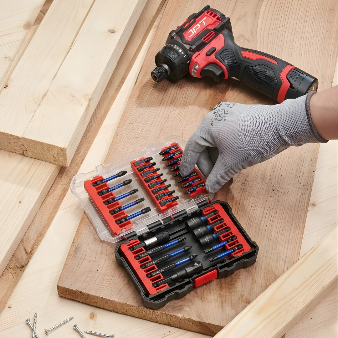 JPT 42-Piece Impact Rated S2 Steel Bit Set | Phillips, Pozidriv, Torx, Hex & Slotted Bits with Bit Holder & Socket Adapter | Taiwan Material for Impact Driver & Drill | Ultra Heavy Duty - Image 9