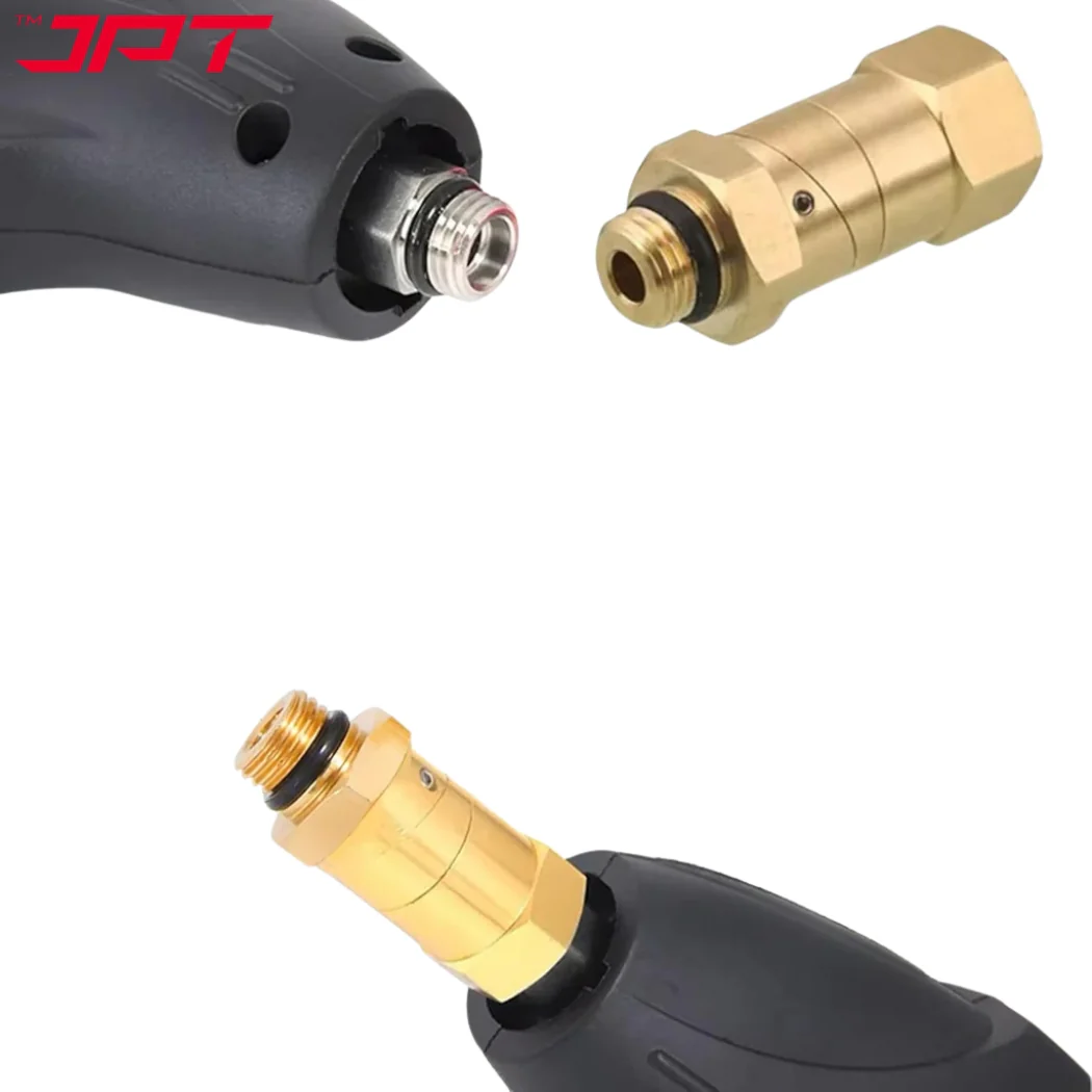 JPT 45° Adjustable Pivot Coupler with 360° Rotating Nozzle Head | High-Pressure Washer Adapter with M14 Thread | Compatible with Up to 4500 PSI Pressure - Image 8