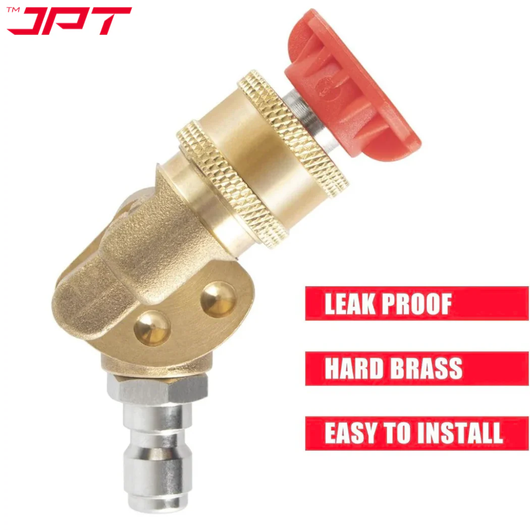 JPT Heavy Duty Pressure Washer Brass Pivoting Coupler | 180° Rotation with 5 Angles | 1/4" Quick Connect | 4500 PSI Pressure Cleaning - Image 6