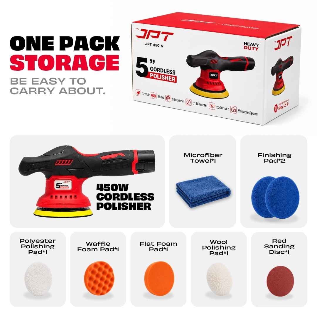 JPT 5" Cordless Car Polisher - Image 6