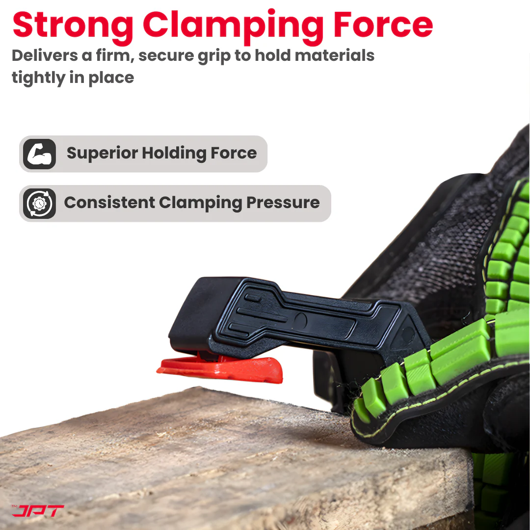 JPT 6-Inch Heavy Duty Spring Clamp | 80mm Wide Jaw, High-Tension Steel Spring | One-Hand Quick Grip, Non-Slip Pads | Woodworking, Carpentry & DIY Clamp - Image 3