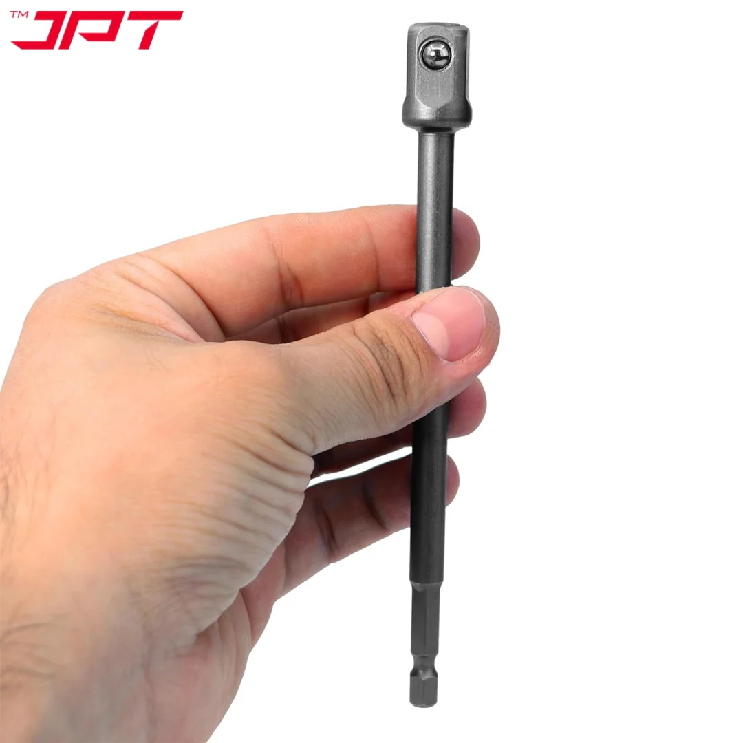 JPT 6-Piece Impact Socket Adapter Set | 3" and 6" lengths – 1/4", 3/8", and 1/2" hex shank | 65-150MM Extension Set for Impact Drivers & Power Drills - Image 6