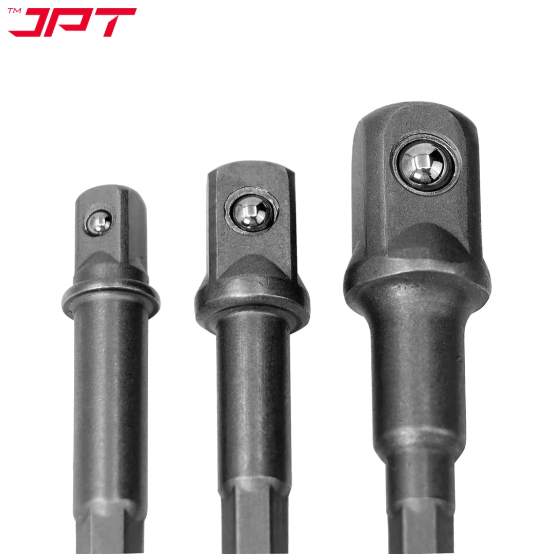 JPT 6-Piece Impact Socket Adapter Set | 3" and 6" lengths – 1/4", 3/8", and 1/2" hex shank | 65-150MM Extension Set for Impact Drivers & Power Drills - Image 7