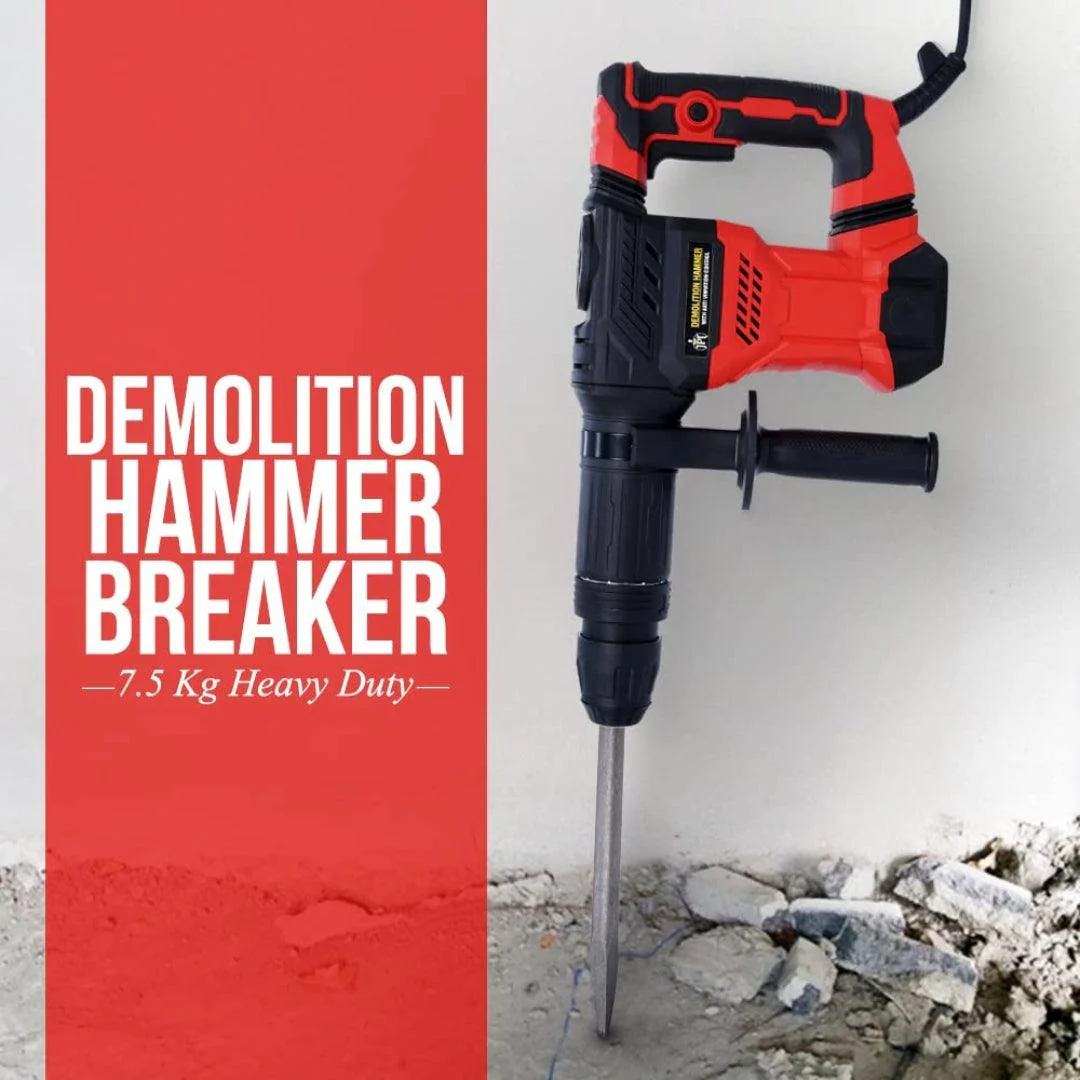 JPT 7.5 KG Heavy Duty SDS Max Breaker Machine | 1300-watt Powerful Motor | 4100 Beats Per Minute | 12.5 Joules Impact Rate | All Accessories Included | 6 Months Warranty - Image 5