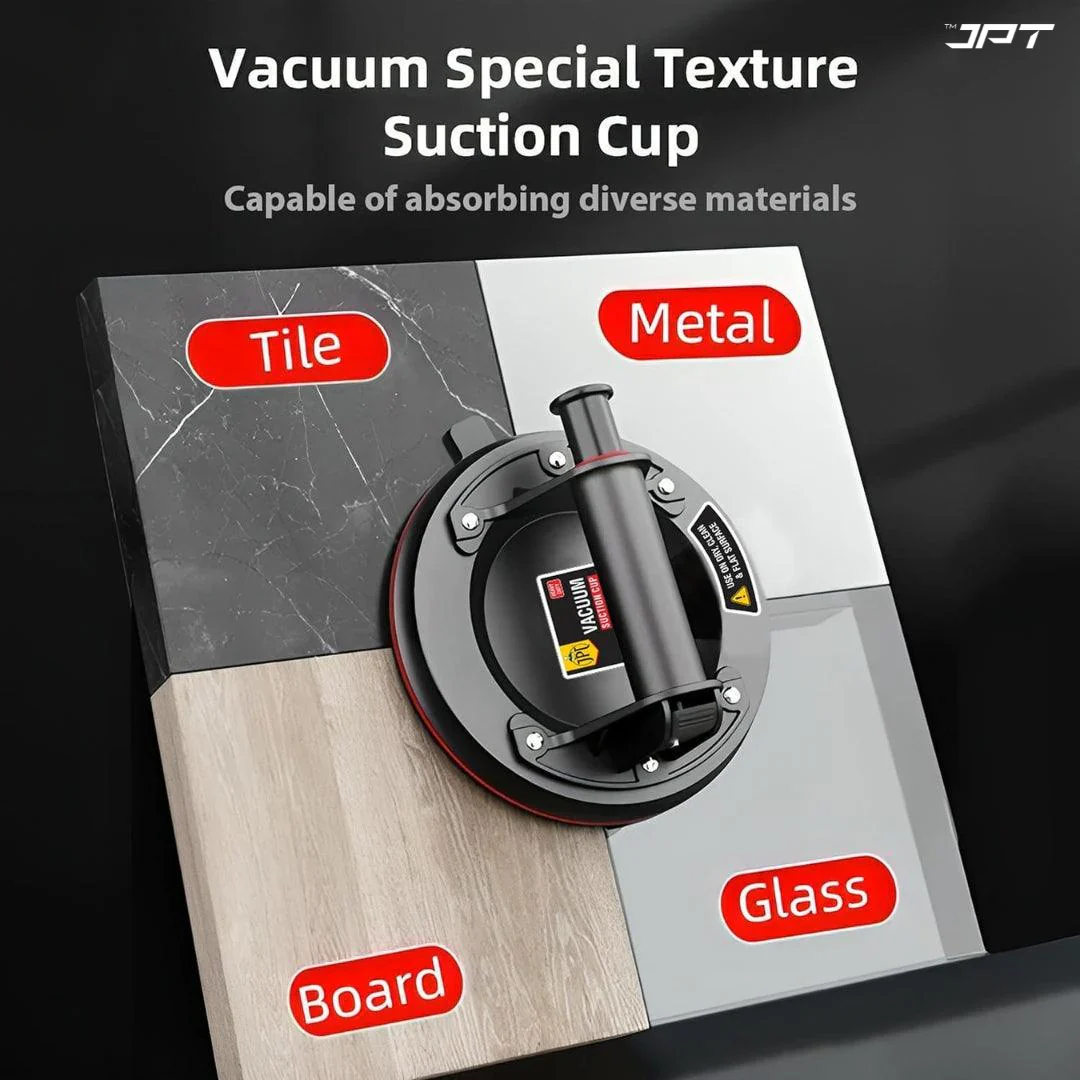 JPT Suction Cup 8-Inch Glass Suction Cup Vacuum Lifter with ABS Hand Pump Glass Suction Powerful Suction Cup for Flat Smooth Surfaces with Portable Tool Box Accessories - Image 4
