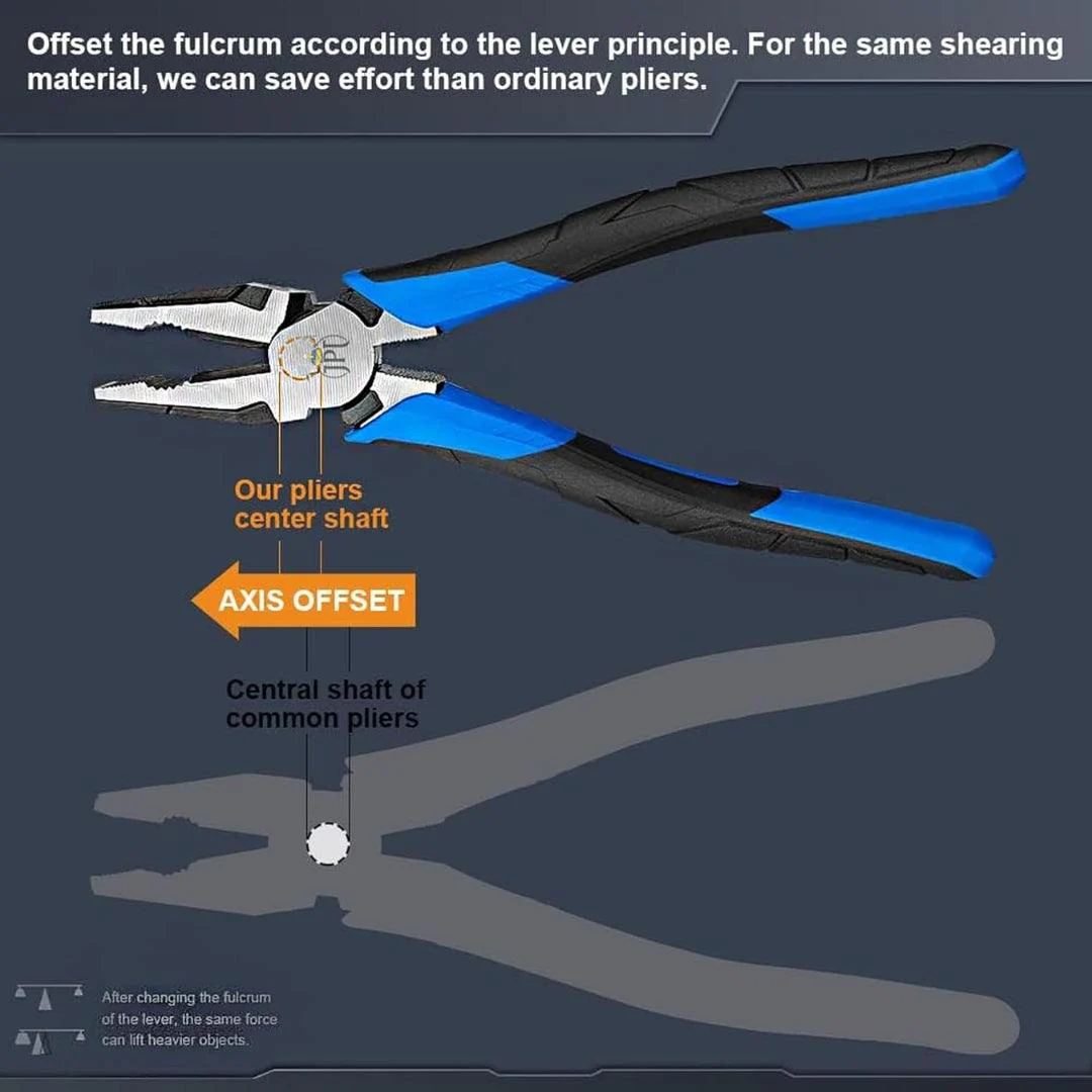 JPT 8-Inch Heavy Duty High-Leverage Cutting Plier for Twisting, Clamping Screws, and Cutting Soft Metals like Copper and Aluminum - Image 4