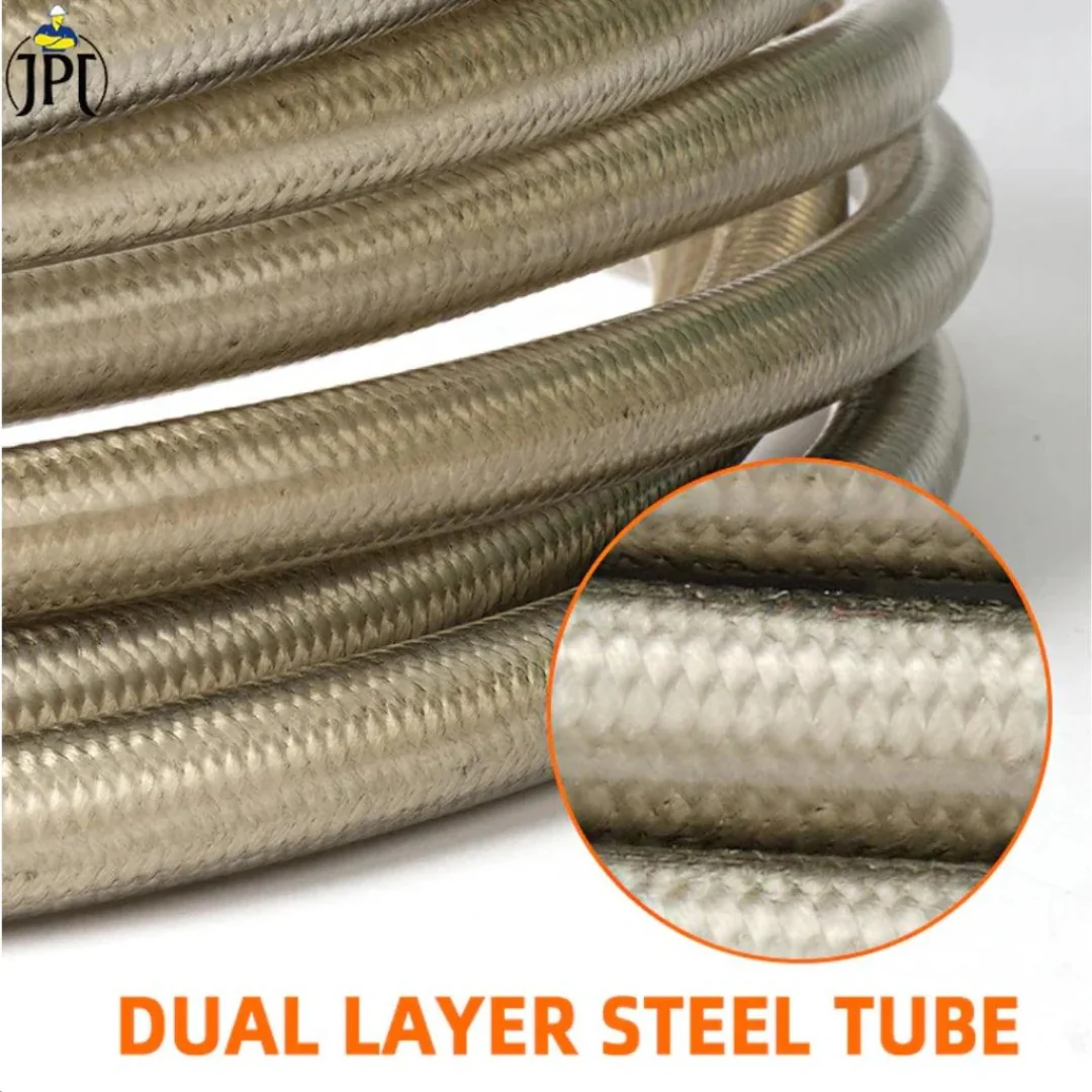 JPT Heavy Duty 8-Metre Super Flexible Pressure Washer Hose Pipe | American Standard M22 Thread With O-Ring Seals | Up To 2700 PSI Pressure | Compatible With Many Washer Brands | M22-15mm Thread Fitting Included - Image 5