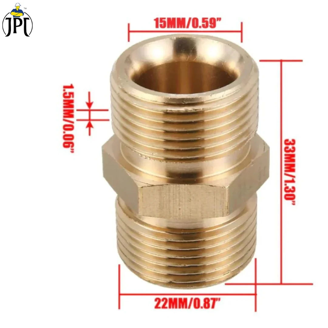 JPT Heavy Duty 8-Metre Super Flexible Pressure Washer Hose Pipe | American Standard M22 Thread With O-Ring Seals | Up To 2700 PSI Pressure | Compatible With Many Washer Brands | M22-15mm Thread Fitting Included - Image 9