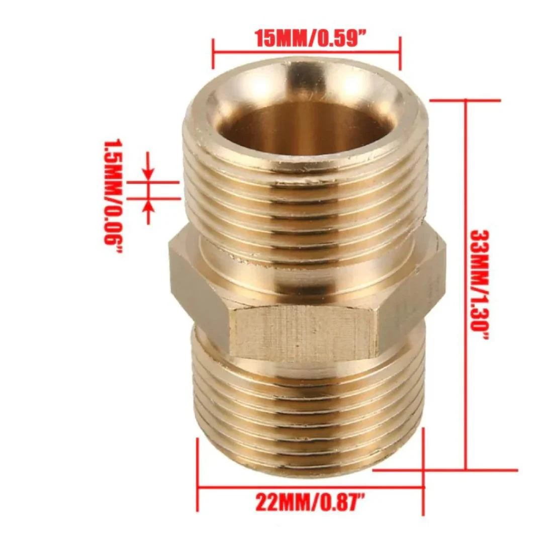 JPT Heavy Duty 8-Metre Pressure Washer Hose Pipe | American Standard M22 Thread With O-Ring Seals | 1/4-Inch Quick Connect | Stand Upto 4300 PSI Pressure | M22-15mm Metric Male Thread Fitting Included - Image 6
