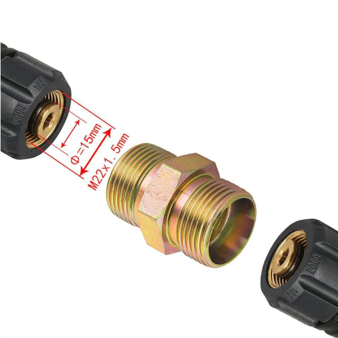 JPT Heavy Duty 8-Metre Pressure Washer Hose Pipe | American Standard M22 Thread With O-Ring Seals | 1/4-Inch Quick Connect | Stand Upto 4300 PSI Pressure | M22-15mm Metric Male Thread Fitting Included - Image 7
