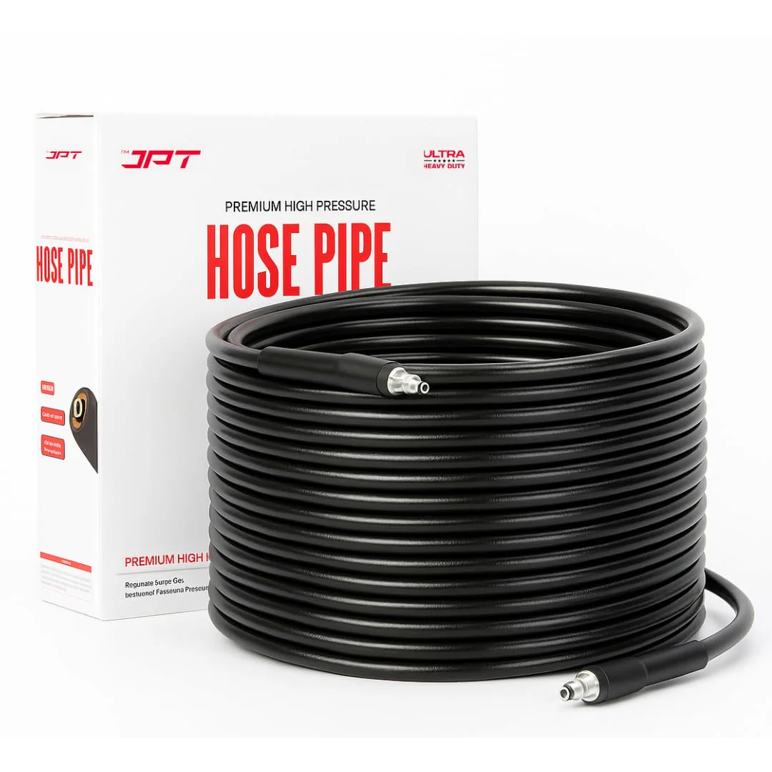 JPT Ultra Heavy-Duty 8Mtr High Pressure Hose Pipe Compatible With Bosch AQT/Aquatak 100, 110, 120, 125 & 130 Series Withstand Up to 450 Bar (6525 PSI) of Pressure | Premium PVC + PE Layers and Reinforced Braid