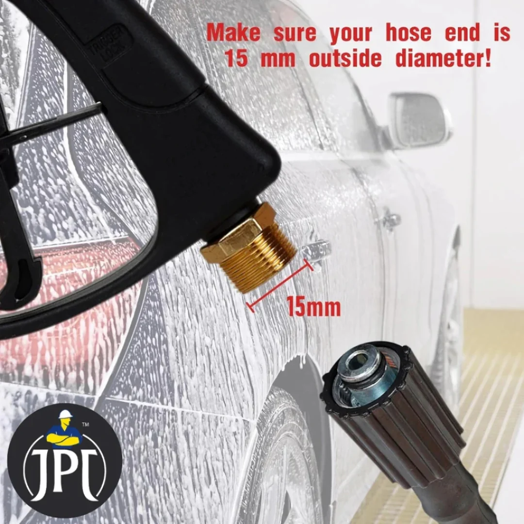 JPT Combo Universal Water Pressure Gun with 8-Metre Pressure Washer Hose Pipe – Compatible with Most Pressure Washer Brands - Image 4
