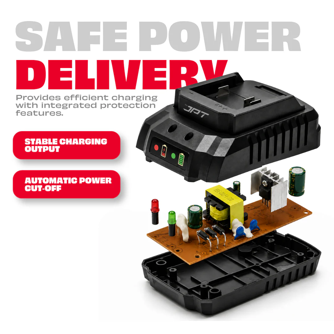 JPT Cordless Power Tool Charger 18/21V, True 2A Output, Ultra Heavy Duty - Image 4