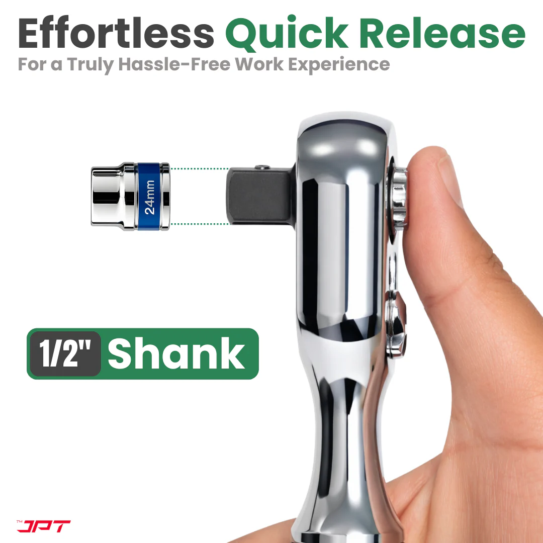 JPT Digital Torque Wrench 1/2" Drive | 10–200 N·M Torque Range | High-Accuracy Electronic Torque Wrench with LED & Buzzer Alert | Peak & Track Mode | Multi-Unit Display - Image 4