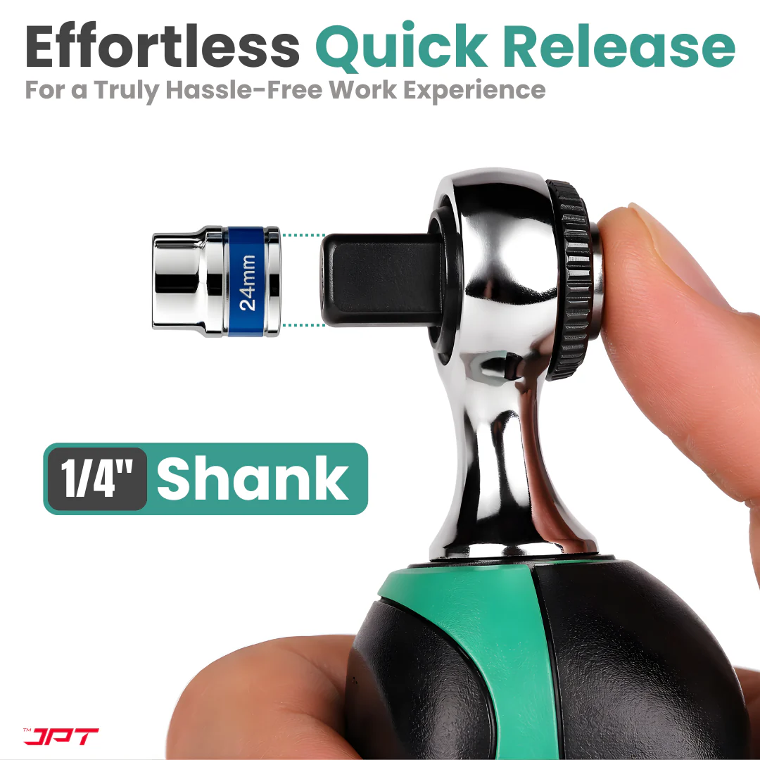 JPT Digital Torque Wrench 1/4" Drive | 1 – 20 N·M Torque Range | High-Accuracy Electronic Torque Wrench with LED & Buzzer Alert | Peak & Track Mode | Multi-Unit Display - Image 4
